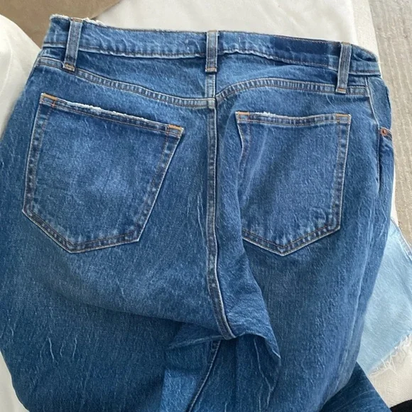 Abercrombie & Fitch Curve Love Ultra High Rise 90’s Straight Jeans Dark Denim - Picture 3 of 5